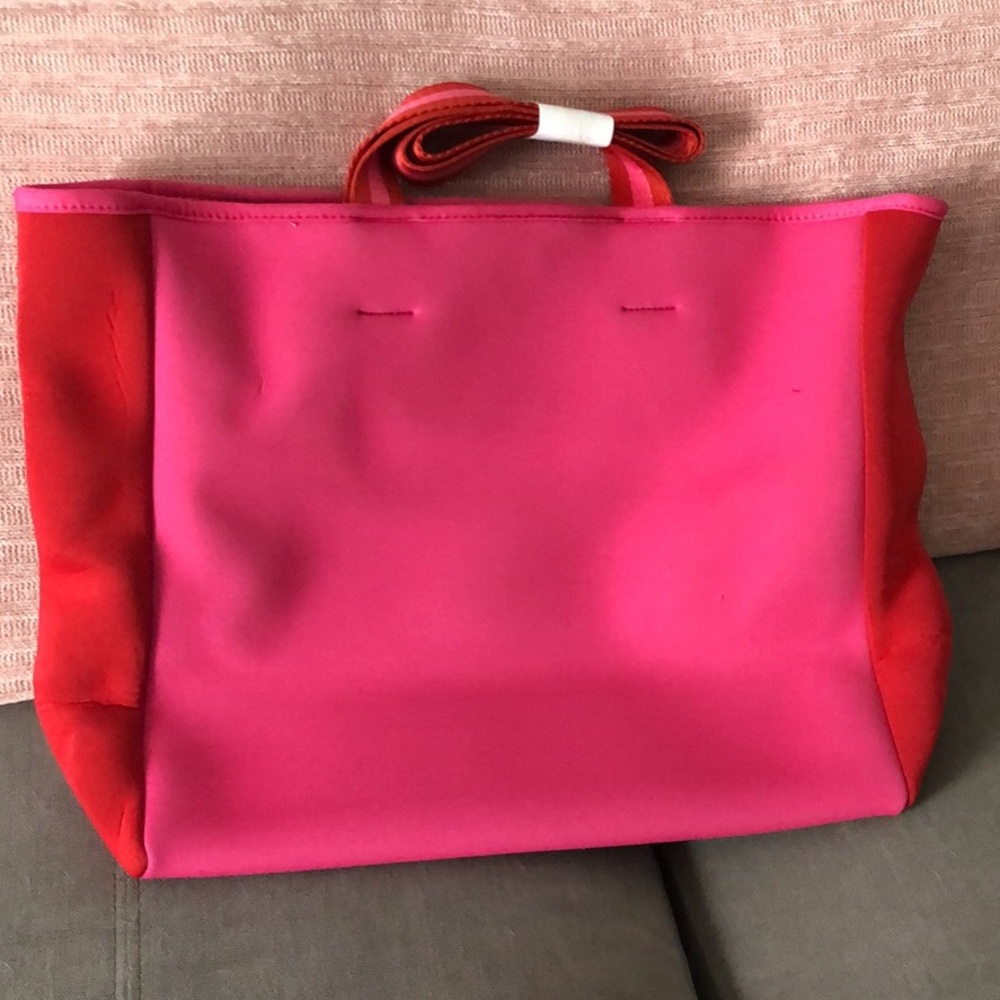 pink beach tote